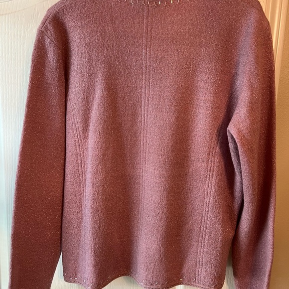 Embellished zipper womens sweater - Picture 3 of 6